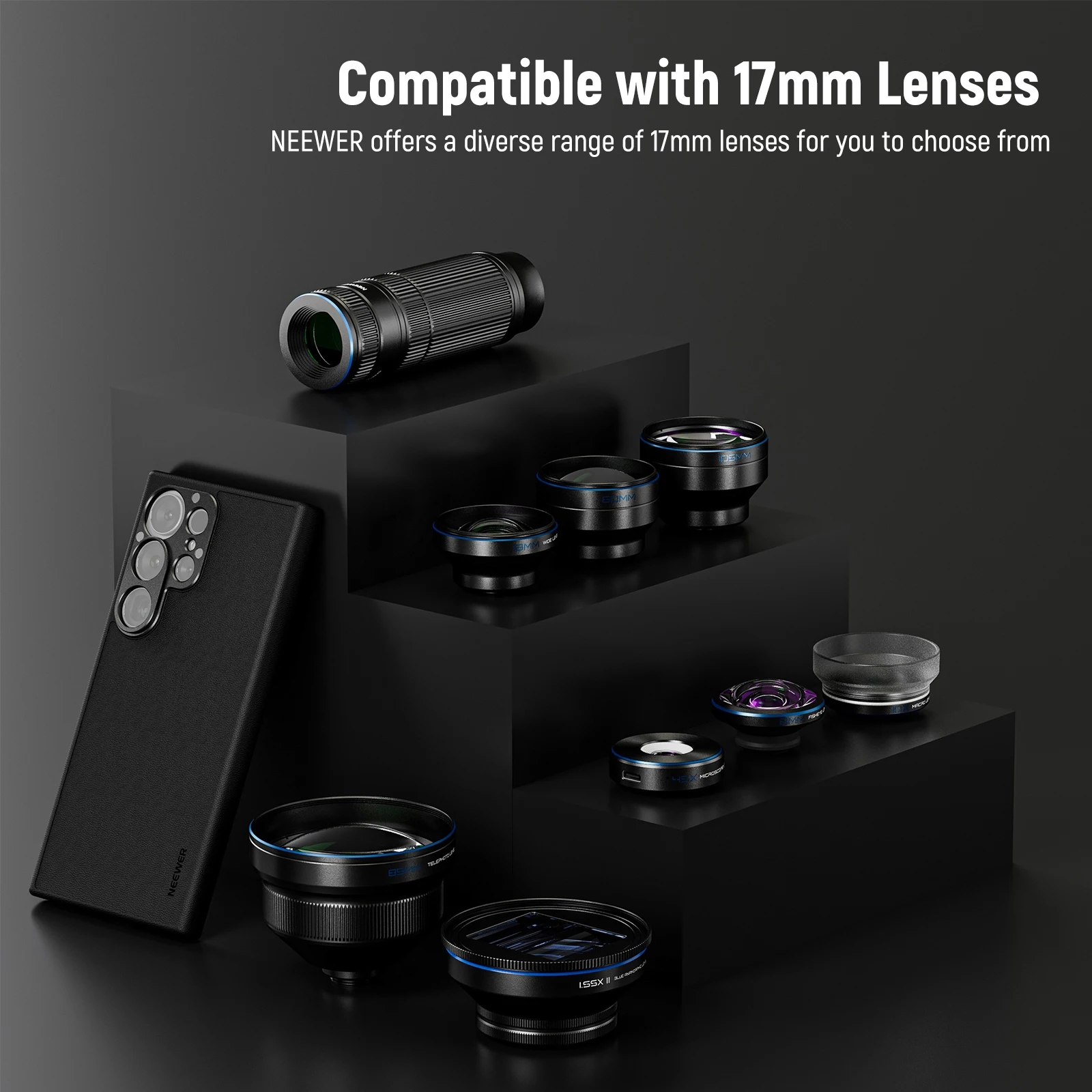 Neewer S24 Ultra Cage Phone Case with 17mm Lens & 67mm Filter Mount 6