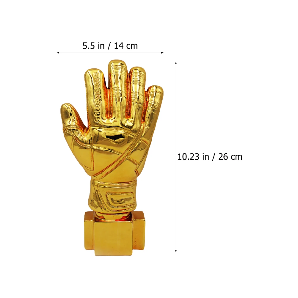 

1pc Goalkeeper Gloves Trophy Soccer Award Delicate Craft Compact Wear Resistant Decorative Excellent Competition Accessory Match