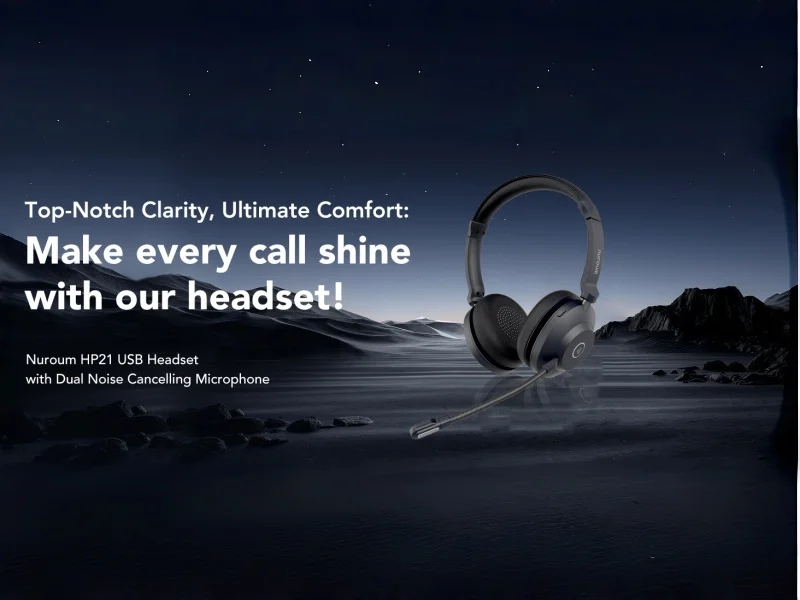 Nuroum HP21 USB A/Type-C Headset mit Mikrofon, Geräuschunterdrückung für Büro, Callcenter, Computer-Kopfhörer für PC, Laptop, Mac, Plug & Play, Stummschalttaste – Detail 1