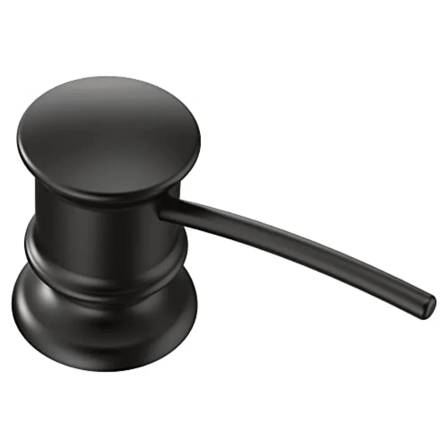 

3944BL Deck Mounted Kitchen Soap Dispenser with Above the Sink Refillable Bottle, Matte Black