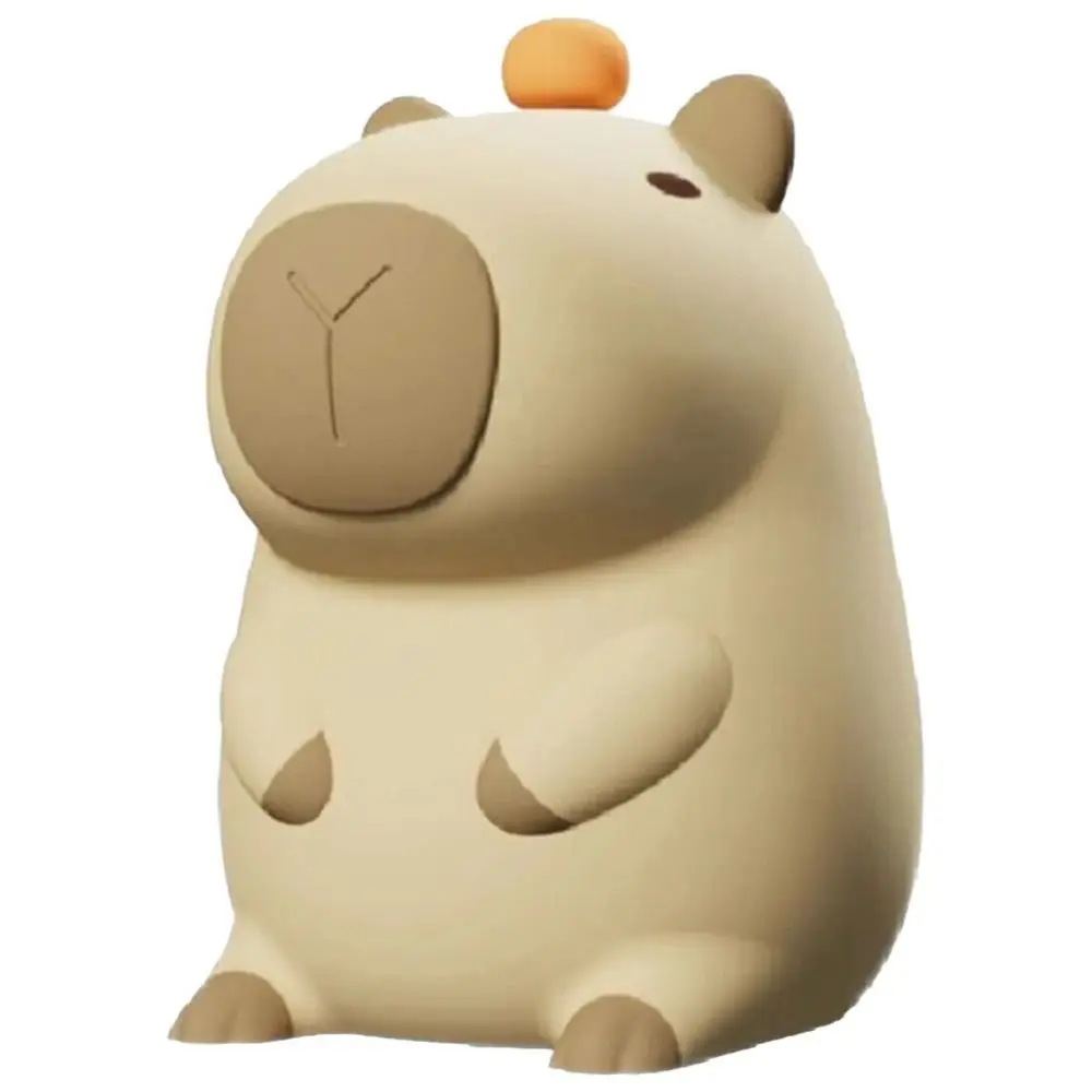 

USB Rechargeable Cartoon Capybara Night Light Soft Light Sleep Aid Sleep Night Lamp 2 Gear Dimmable Silicone Material