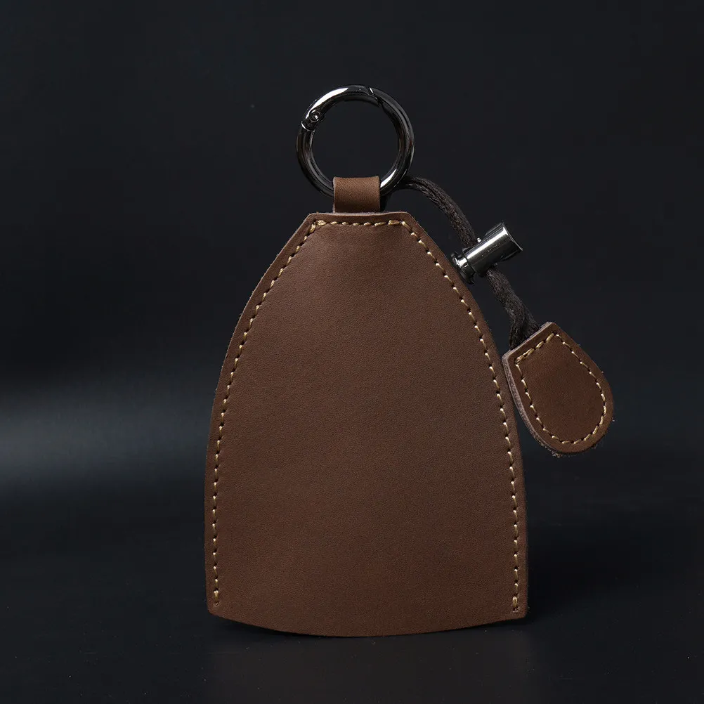 

Handmade Premium Cattlehide Car Key Bag Stylish Key Hanging Pouch for Men Large Capacity Keys Coins Cash Protection