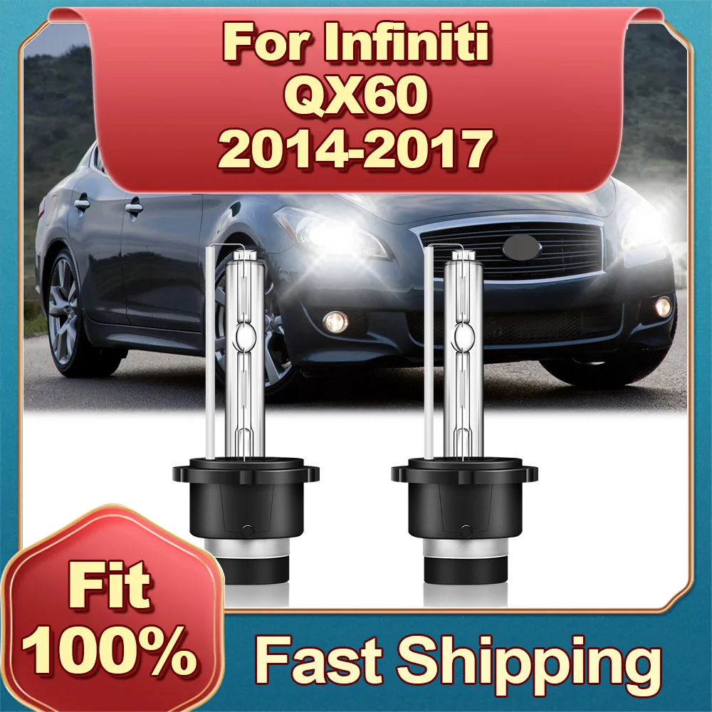 

35W Xenon Bulbs D2S Car Lamps HID Auto Headlamp 6000K White Headlight 3800LM High Bright For Infiniti QX60 2014 2015 2016 2017