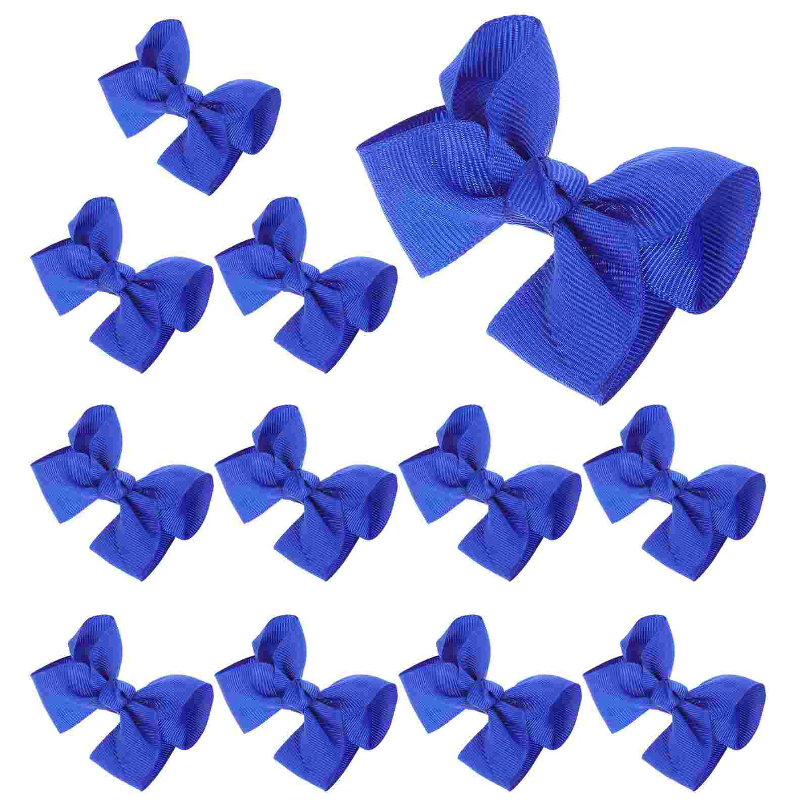 

Blue Hair Bow Ribbons for Bows Bowknot Clips Navy Pins Headbands