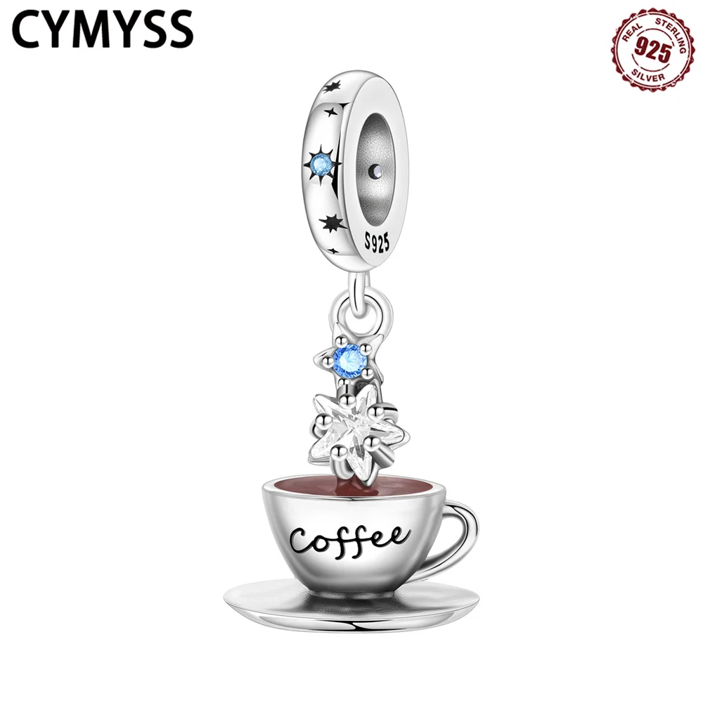 

CYMYSS 2025 Новый S925 Стерлингового Серебра Звезда Кофейные Бусины Подвеска Ювелирные Изделия Подарок На День Рождения Женские Ювелирные Изделия DIY