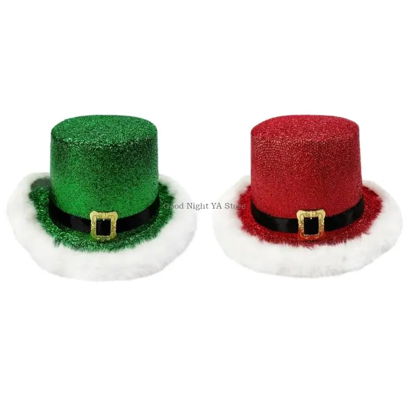 Christmas Elf Hat Red Green Santa Clauses Cap Lightweight Practical Fabric Holiday Party Costume Decoration For Family Group