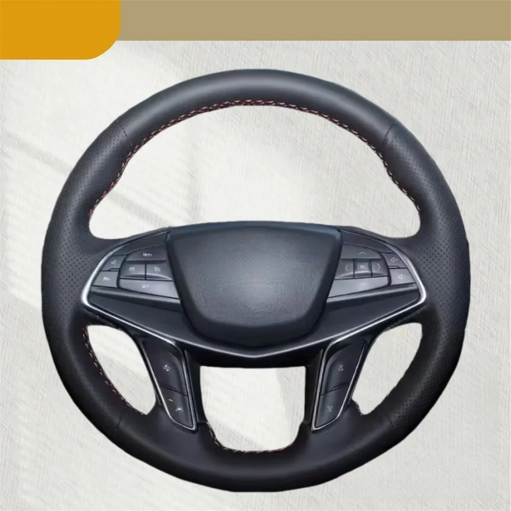 

Non-Slip Artificial Leather Car Accessories Steering Wrap XT5 ATSL XTS CT6 DIY Car Steering Wheel Cover For Cadillac SRX