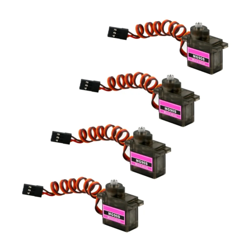 MG90S Micro Servo 1/2/4Pcs Arduino Metal Gear 180 360 Servo Motor For RC Model Robot Helicopter Aircraft Boat