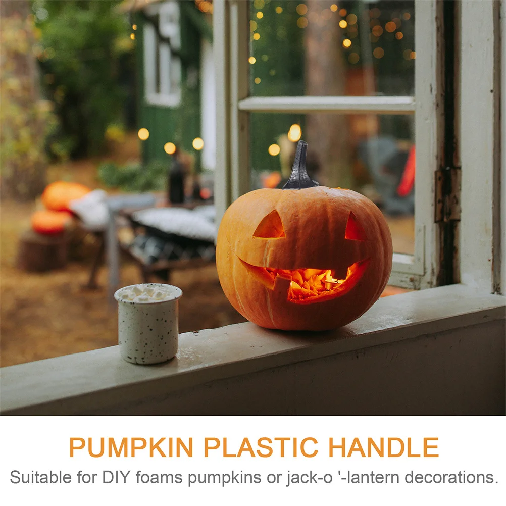 

42Pcs Plastic Pumpkin Stems DIY Halloween Accessory Exquisite Workmanship Lifelike Design Pumpkin Decor Plastic Pumpkins