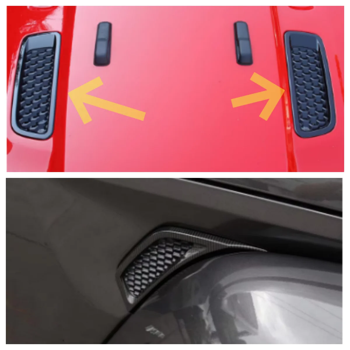 

For Jeep Wrangler JL Gladiator JT 2018-2023 Automotive hood fender exhaust intake trim engine outlet trim cover accessories