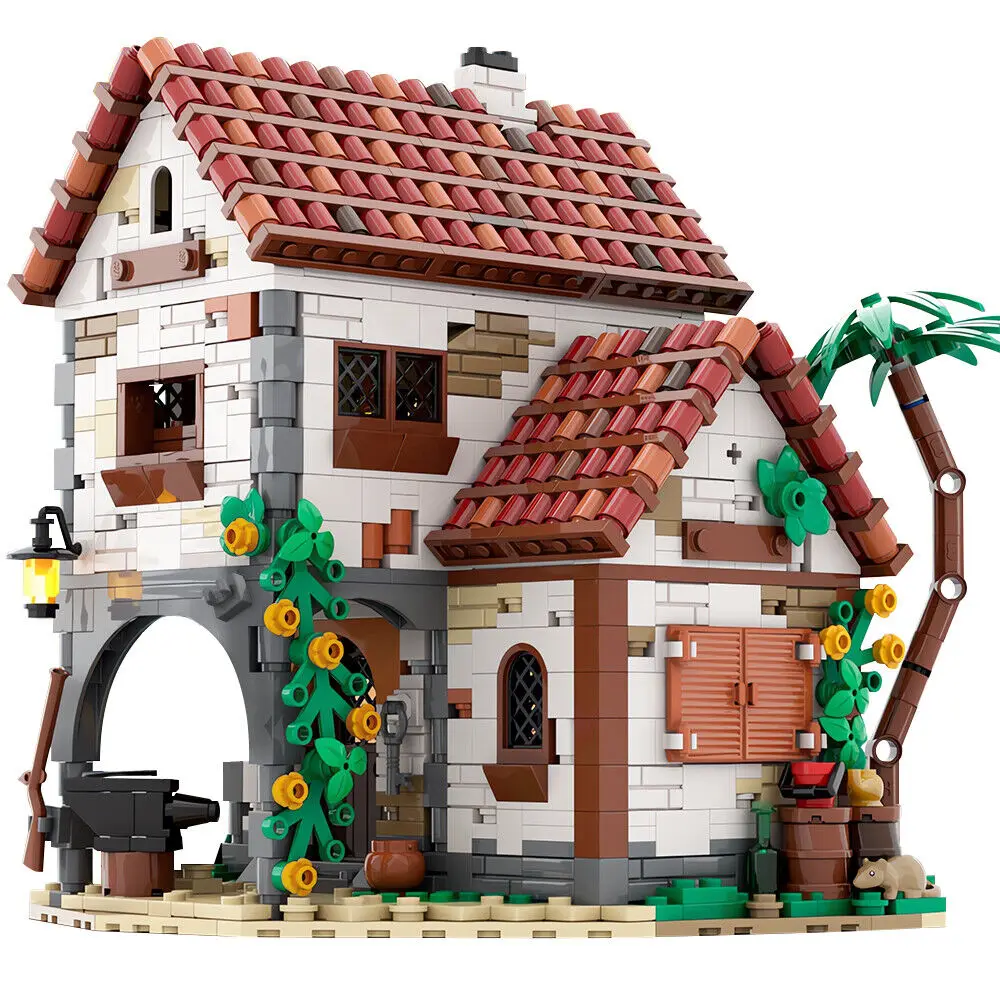 

Hut Cottage by the Island Modular Building House 1332 Pieces MOC Build Gift