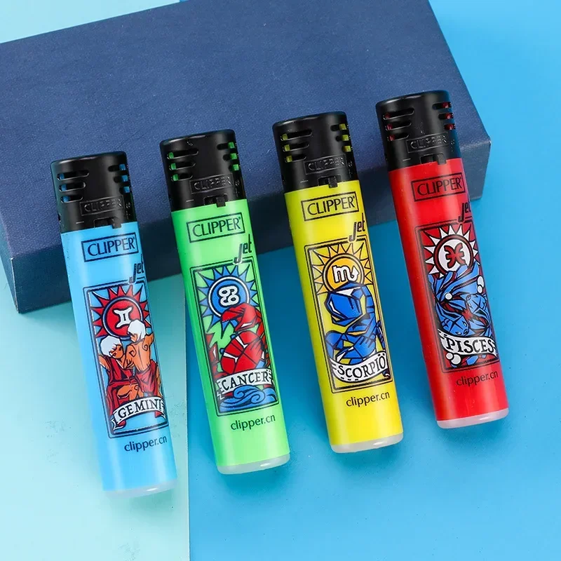 Original Clipper Lighter Windproof Jet Pink Flame Butane Gas Lighter New Style Cigaratte Cigar Lighter Smoking Accessorie Gadget