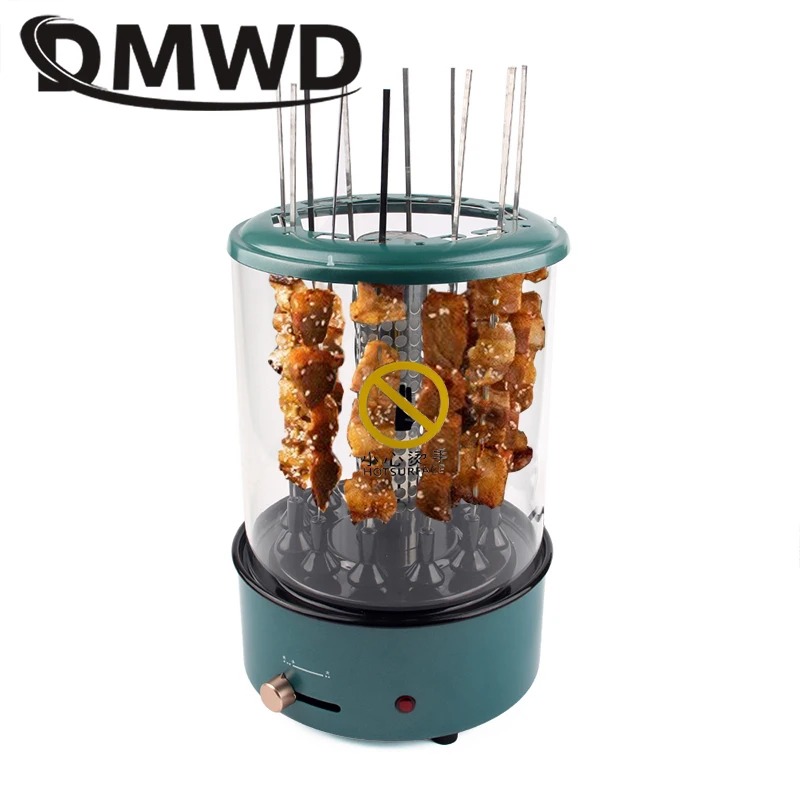 Kebab automatique 12 brochettes gril sans fumée électrique Barbecue Vertical four Pot Barbecue Machine à viande rôtissoire poêle chauffant