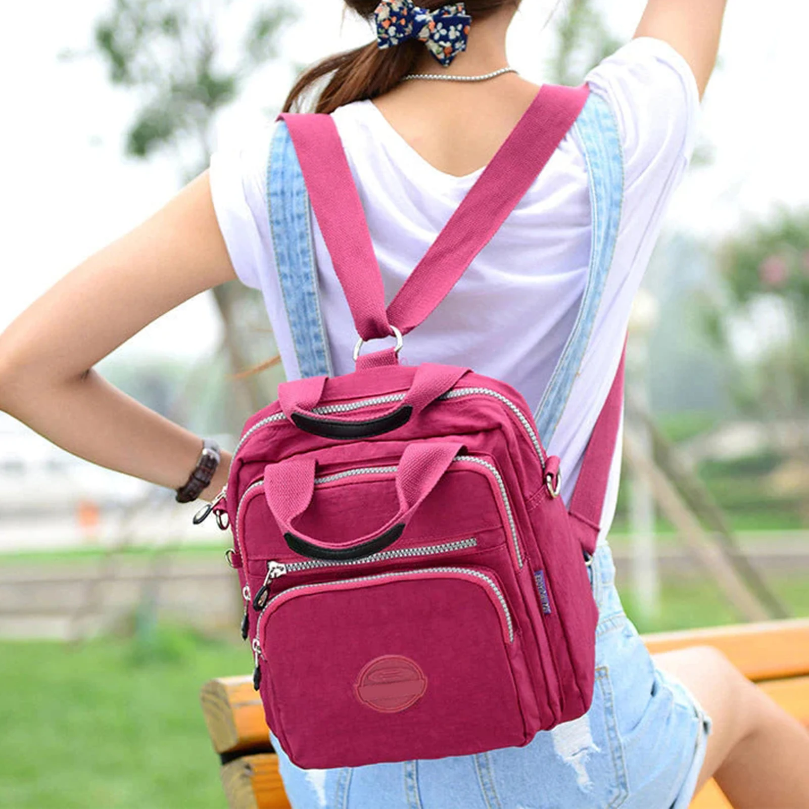 Multi-purpose Nylon Cross-body Bag Casual Anti Theft Travel Daypack For School Travel