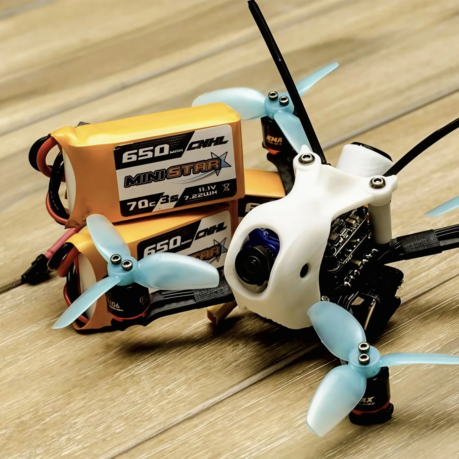 Batería Lipo CNHL MiniStar 650mAh 11.1V 3S 70C con XT30U para Avión RC, Quadcopter, Helicóptero, Dron de Carreras FPV, 2 Piezas