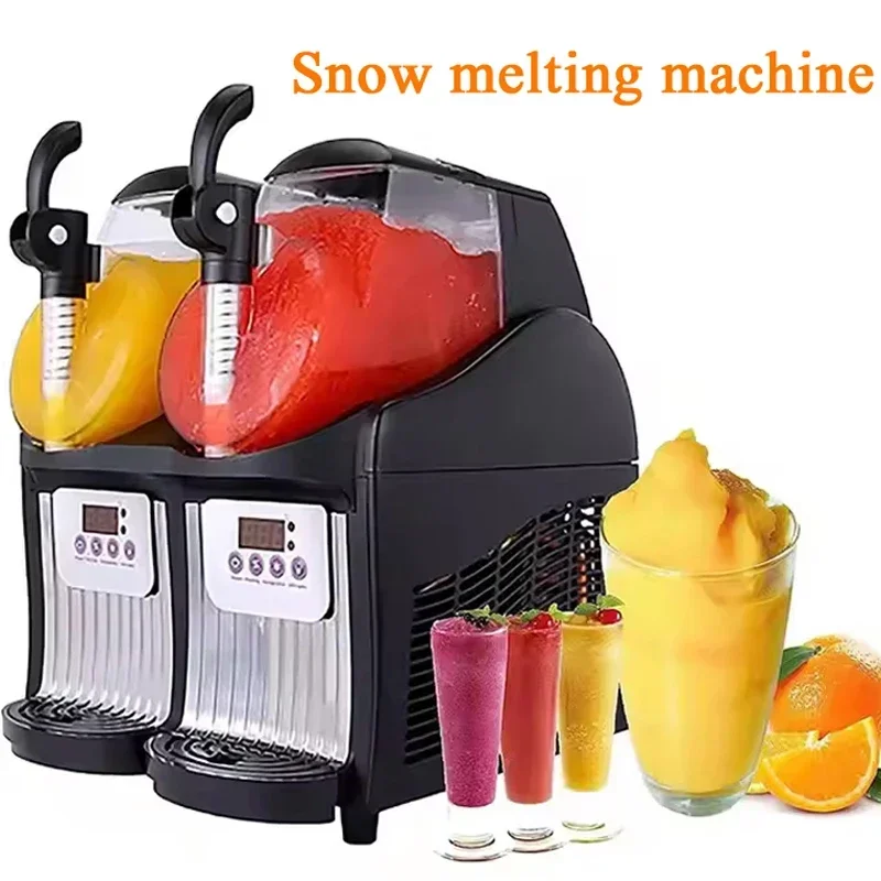 آلة ذوبان الثلج اسطوانة مزدوجة 2L * 2 آلة ذوبان الثلج الصغيرة آلات طين تجارية صغيرة #2