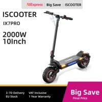 ISCOOTER iX7Pro Electric Scooter 10 Inch 2000W Dual Motor Off-Road Electric Scooter 48V 17.5Ah Electric Scooter with APP