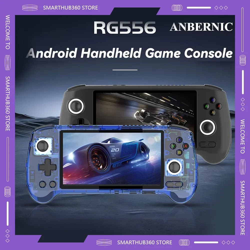 ANBERNIC RG556 Android13 Retro Video Players Handheld Game Console  Bluetooth High Fidelity Dual Speakers Unisoc T820 Processor