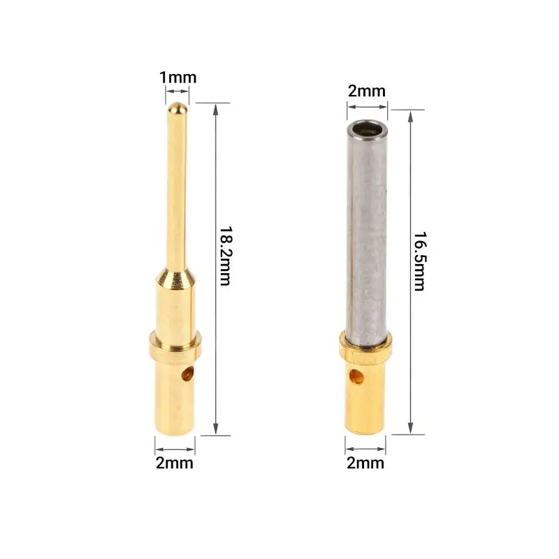 0460-202-2031 Crimp-Drahtklemmen, 5/10 Stück, vergoldeter Edelstahl, männlich/weiblich, 6–20 AWG, für elektrische Reparaturen zu Hause – Detail 9