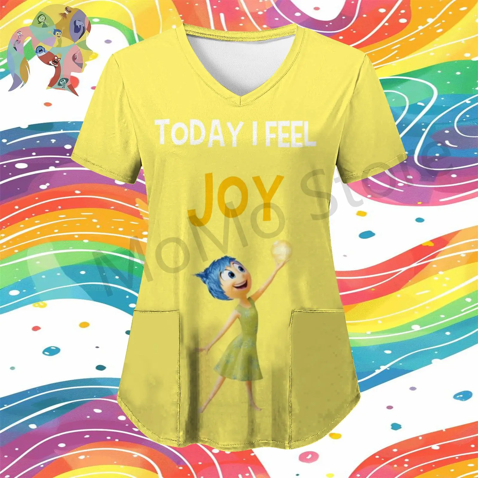 ディズニー-女性用ナースユニフォームTシャツ,ポケット付き,半袖Tシャツ,レジャーTシャツ,安い服,y2k,S-2XL,素敵なセール,裏返し,新品