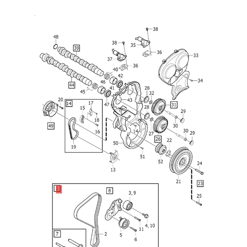 32213096 3159937 Car Tooth Belt Kit Timing Belt Kit Timing Belt Parts For Volvo XC90 XC60 V90 S90 S90L