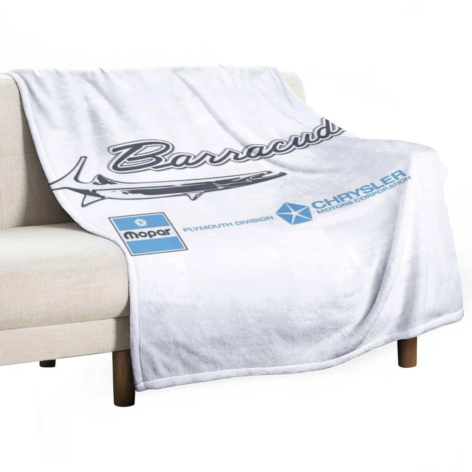 Plymouth Barracuda Logo Script Throw Blanket Travel Giant Sofa blankets ands Custom Blankets