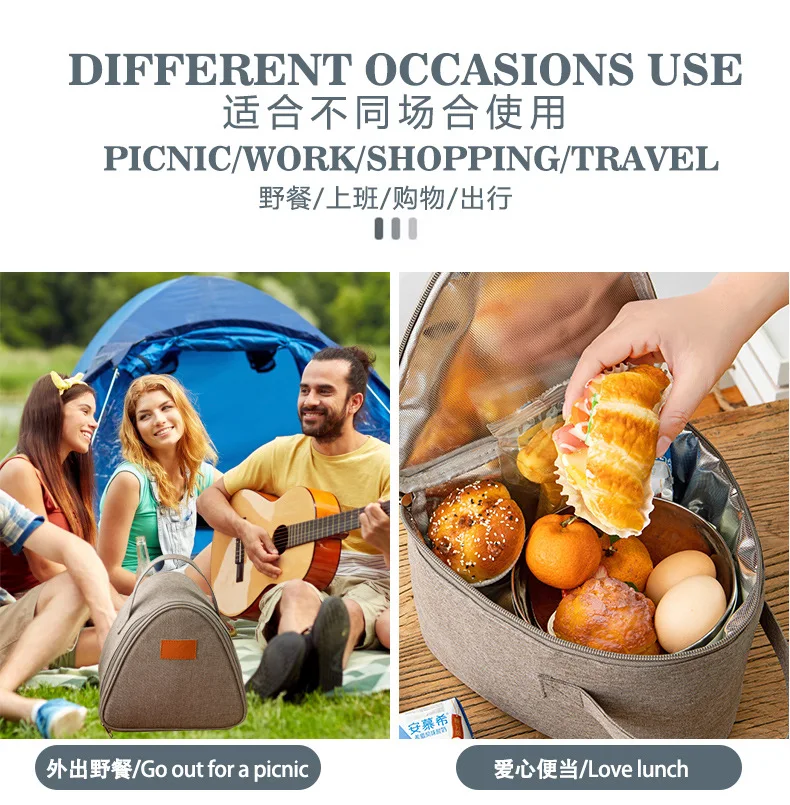 Треугольная изоляционная сумка из алюминиевой фольги, термохолодильник, сумка для обеда, студенческая сумка для рисовых шариков, ланч-бокс, сумки для переноски бенто для завтрака