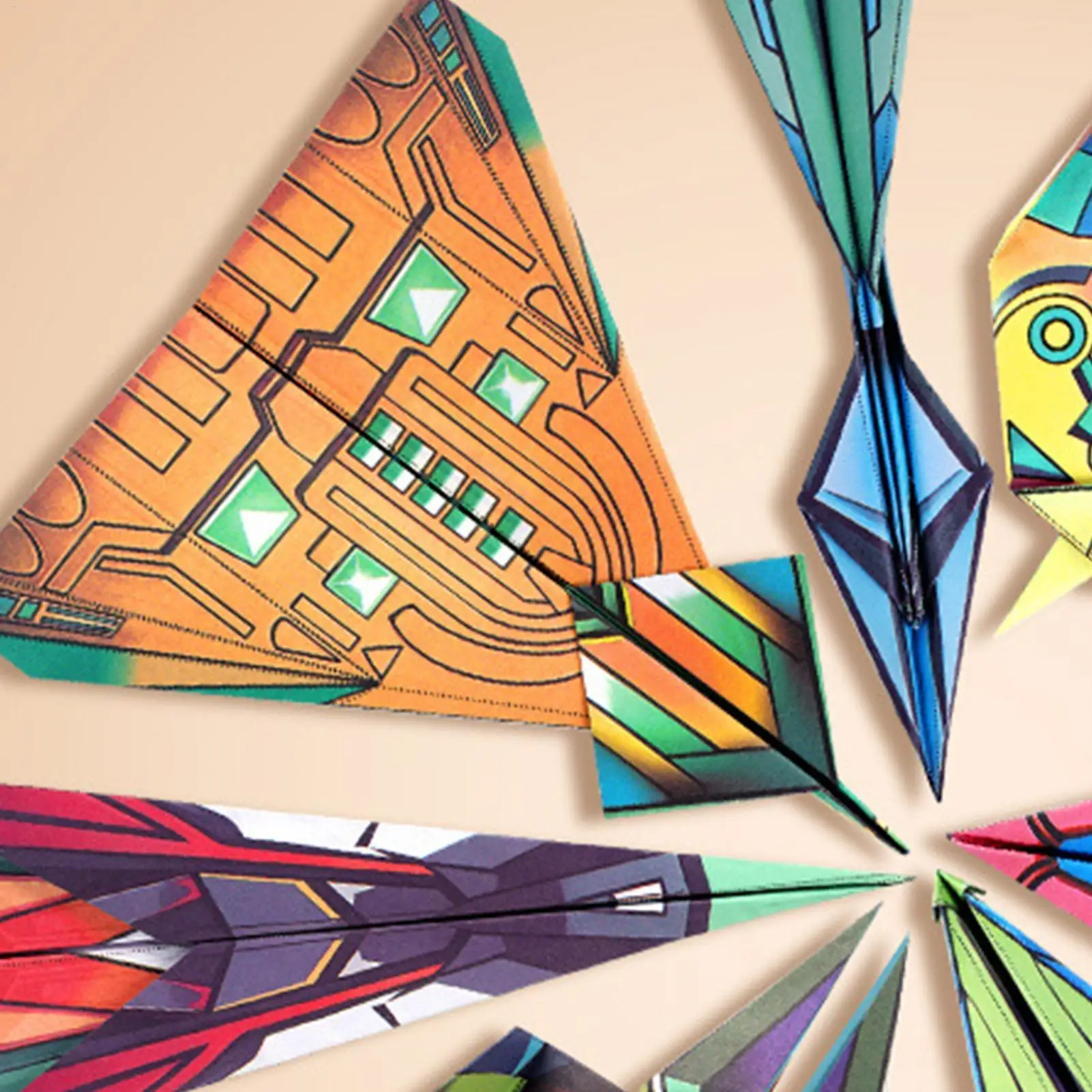 Paper Airplane Book Colorful Toys with Instructions Creative Plane Paper Activity Books for Kids Boys Girls Adults Classroom