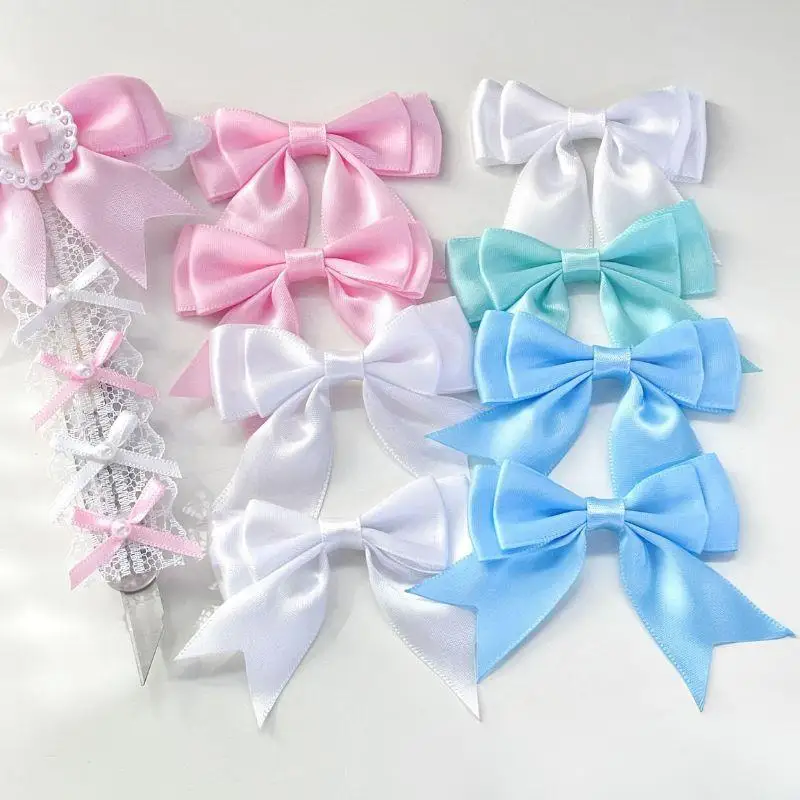 

5 шт., розовая, белая сумка с узлом-бабочкой, украшение для сумки для одежды «сделай сам», аксессуар, милый галстук-бабочка, креативное украшение, сумка для карт ручной работы