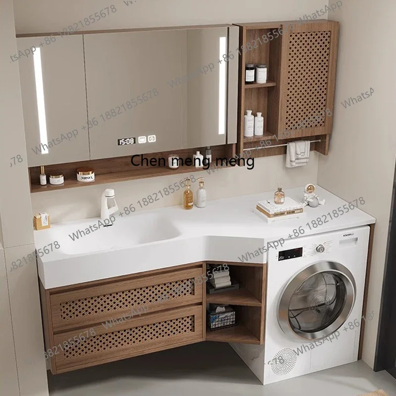 X  Bathroom, washstand, washing machine, integrated cabinet combination, modern simple bathroom cabinet, washbasin