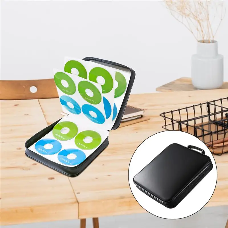 Picture 6: Capacity CD Storage Box Booklet Binder Wallet Car Mount Dvd Case Holder Organizer Container Built-In Tablets With Zipper