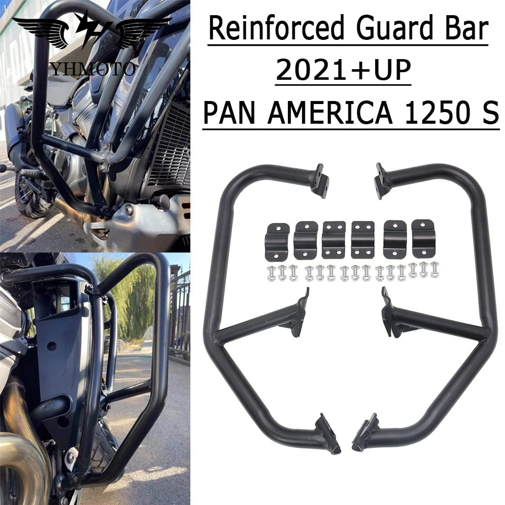 Left Right Side Motorcycle Engine Guard Crash Bars Reinforced Bumper For Harley PAN AMERICA 1250 S 2021 2022