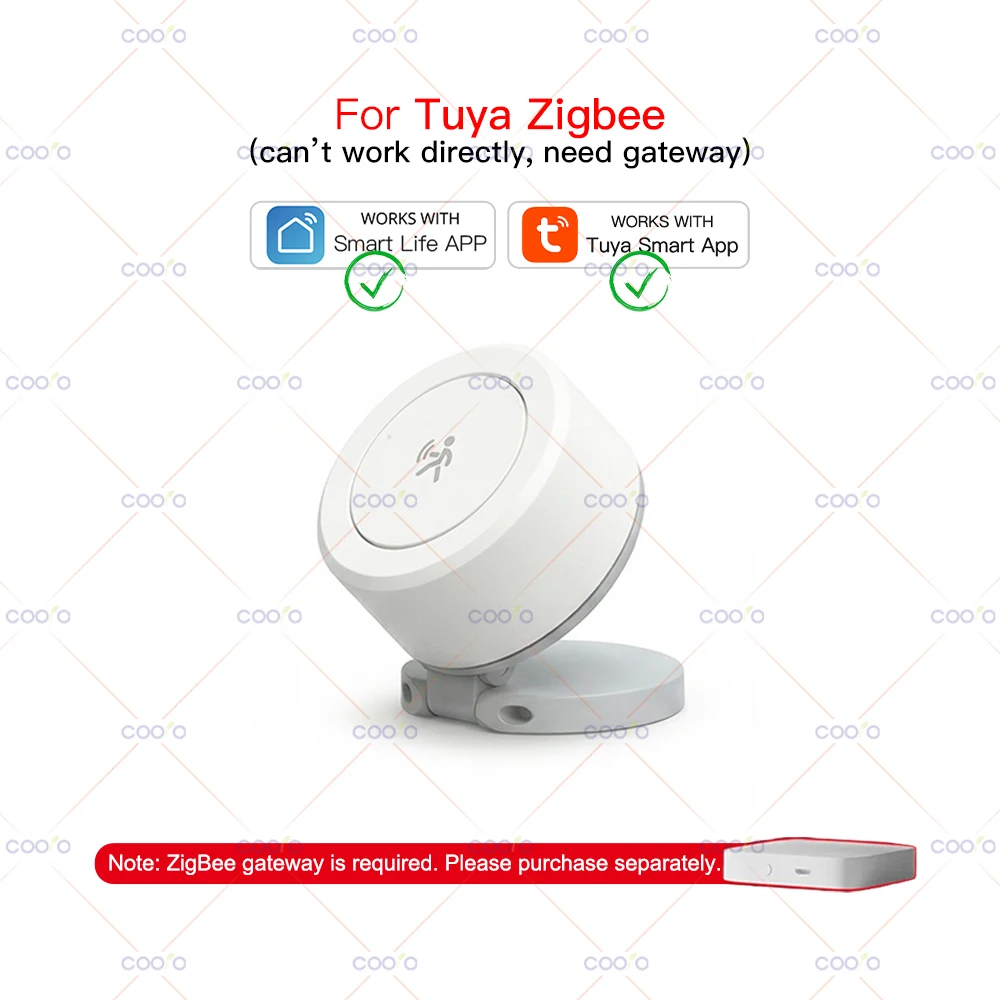 ZigBee 24G Anwesenheitsdetektor mit Minimaler mmWave-Radar-Bewegungssensorik und Magnetischer Halterung für Smart Life Tuya Hub Zigbee2mqtt