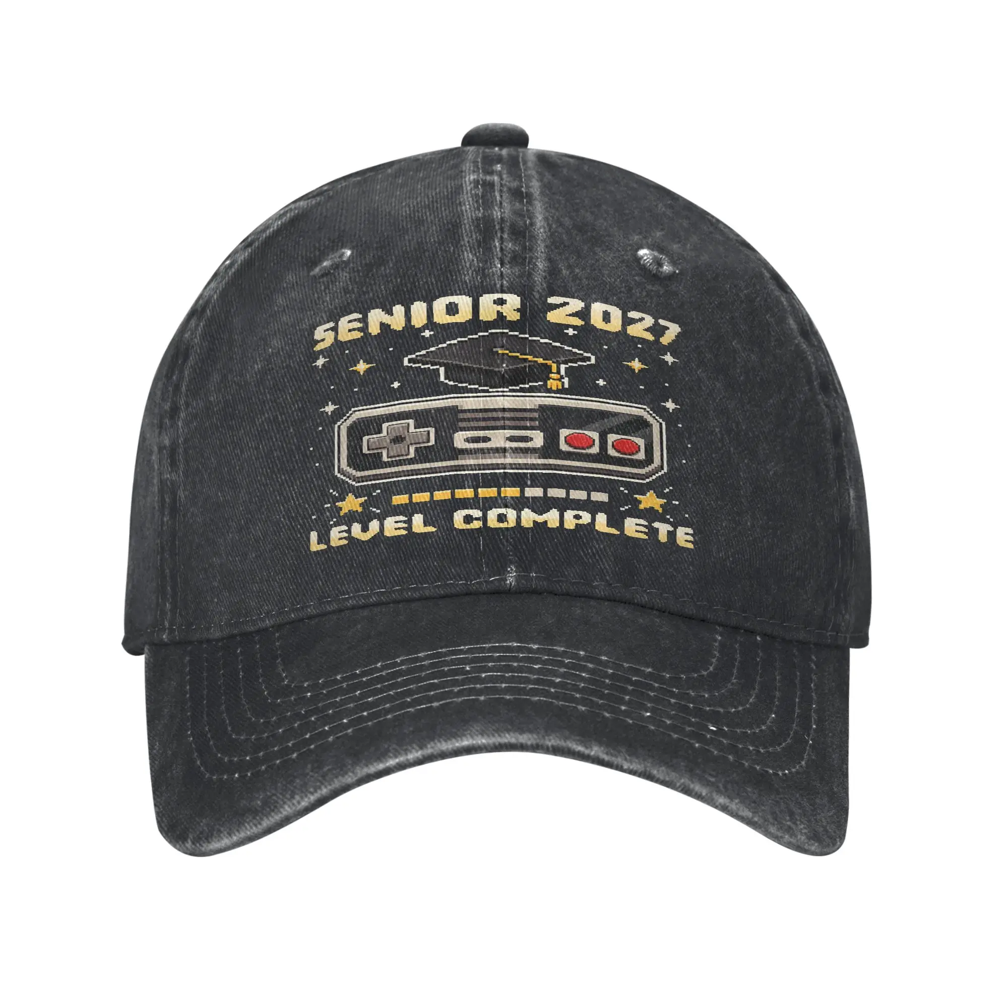2027 Level Complete Retro Gamer Graduation Last Day Cap  Unique Baseball Cap Hats Visor Protection Snapback Cotton tops gorras