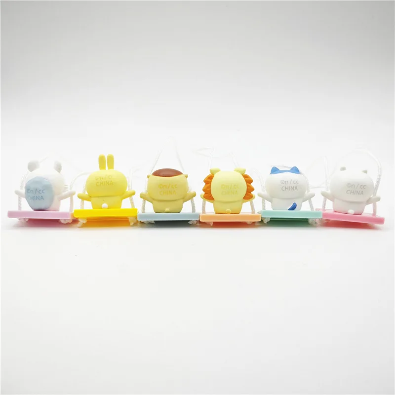 1pc random color Mushroom Self-Mocks Bear Blind Box Collectible Figurine with Swing