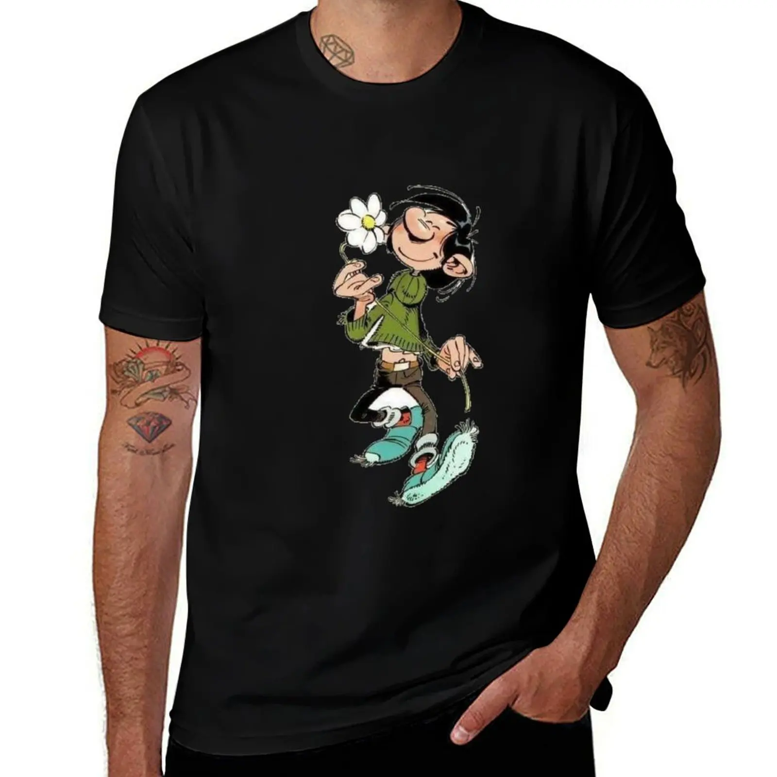 Gaston lagaffe T-Shirt Soft Lightweight Cotton T-Shirt