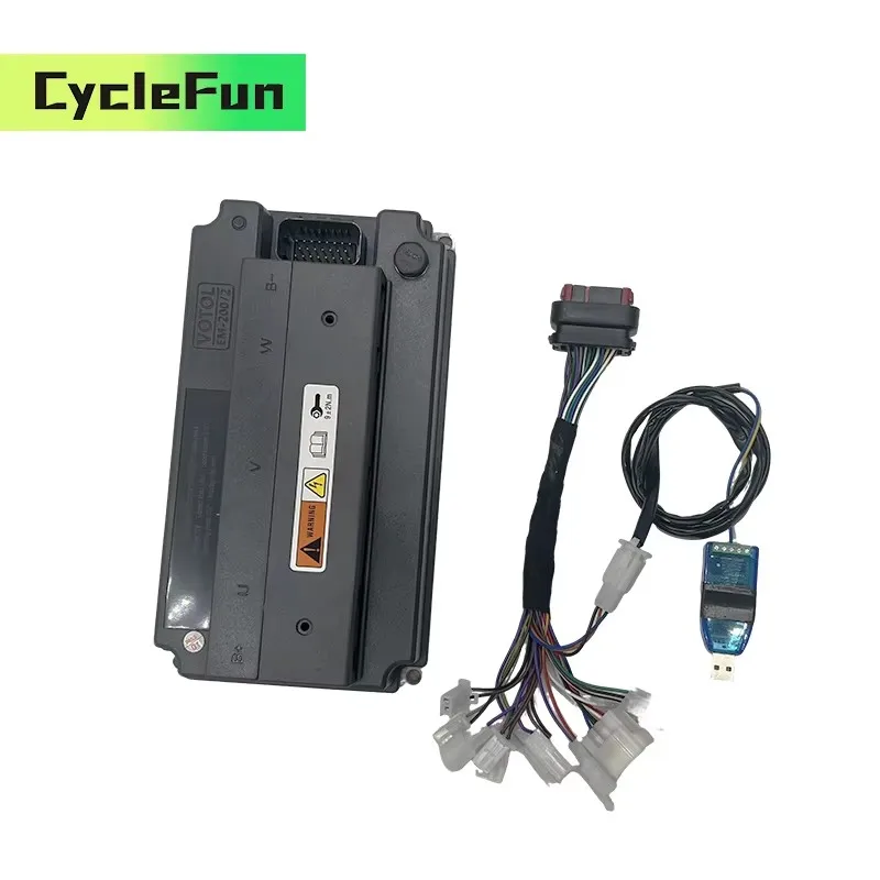 VOTOL EM200/2 EM200 V2 BLDC تحكم 300A ل QS138 4KW-6KW منتصف محرك محور عجلات المحرك الكهربائية على الطرق الوعرة الدراجات النارية سكوتر