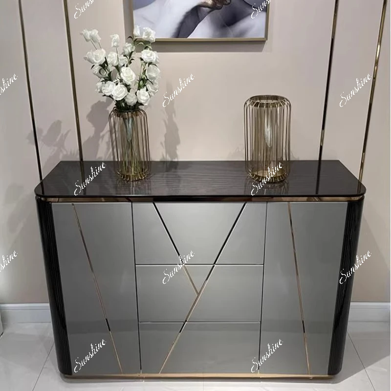 

Modern light luxury dining side cabinet simple entrance cabinet