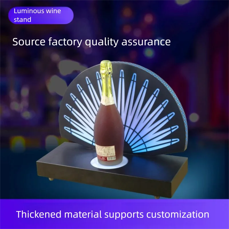 Nightclub Luminous LED bottle presenter, Rechargeable LED Champagne Vodka Bottle Display Rack, Bar Nightclub KTV Decoration