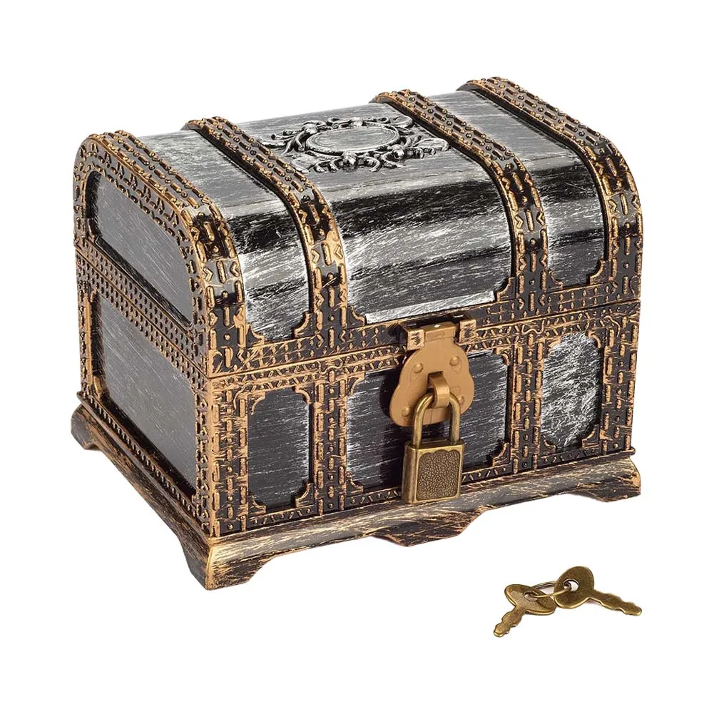 1PC Treasure Chest Box Children Treasure Box Plastic Treasure Chest Toy Chest Children\'S Vintage Chest Storage Box