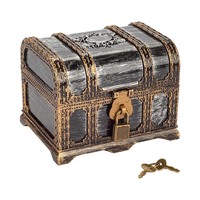 1PC Treasure Chest Box Children Treasure Box Plastic Treasure Chest Toy Chest Children'S Vintage Chest Storage Box