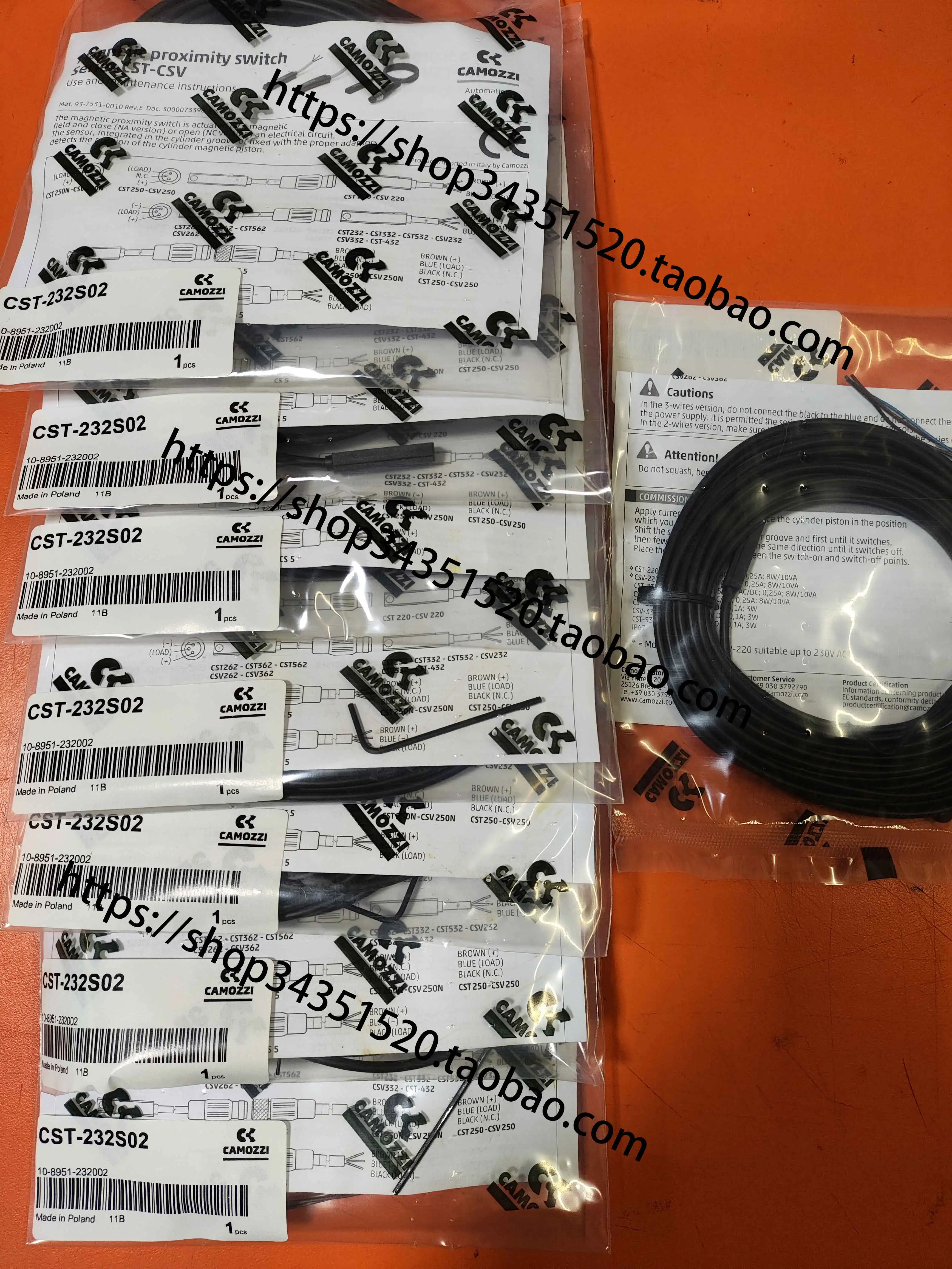 

Customized CAMOZZI Commosheng CST-220, CSV-220, CST-232, CSV Magnetic Switch CST-232S02