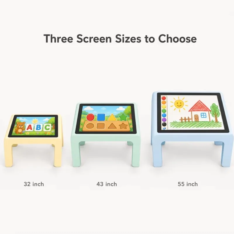 Waterproof IP65 Kid Smart Touch Interactive LED Game Table 10-Point Touch Digital Learning Table Elevator