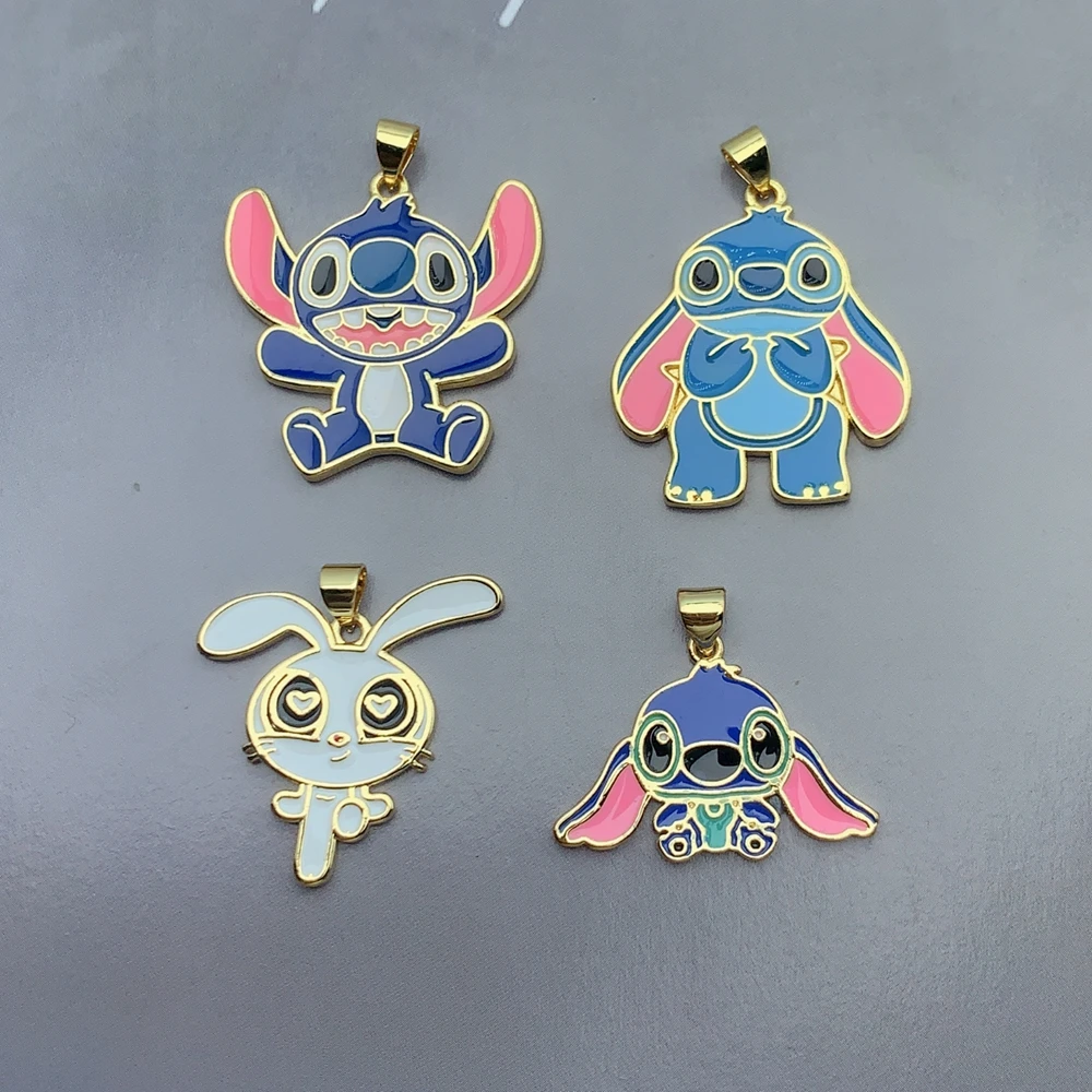 

5pcs Cartoon Anime Charm For Jewelry Making Enamel Necklace Earring Bracelet Pendant DIY Accessories Alloy Metal Gold Plated