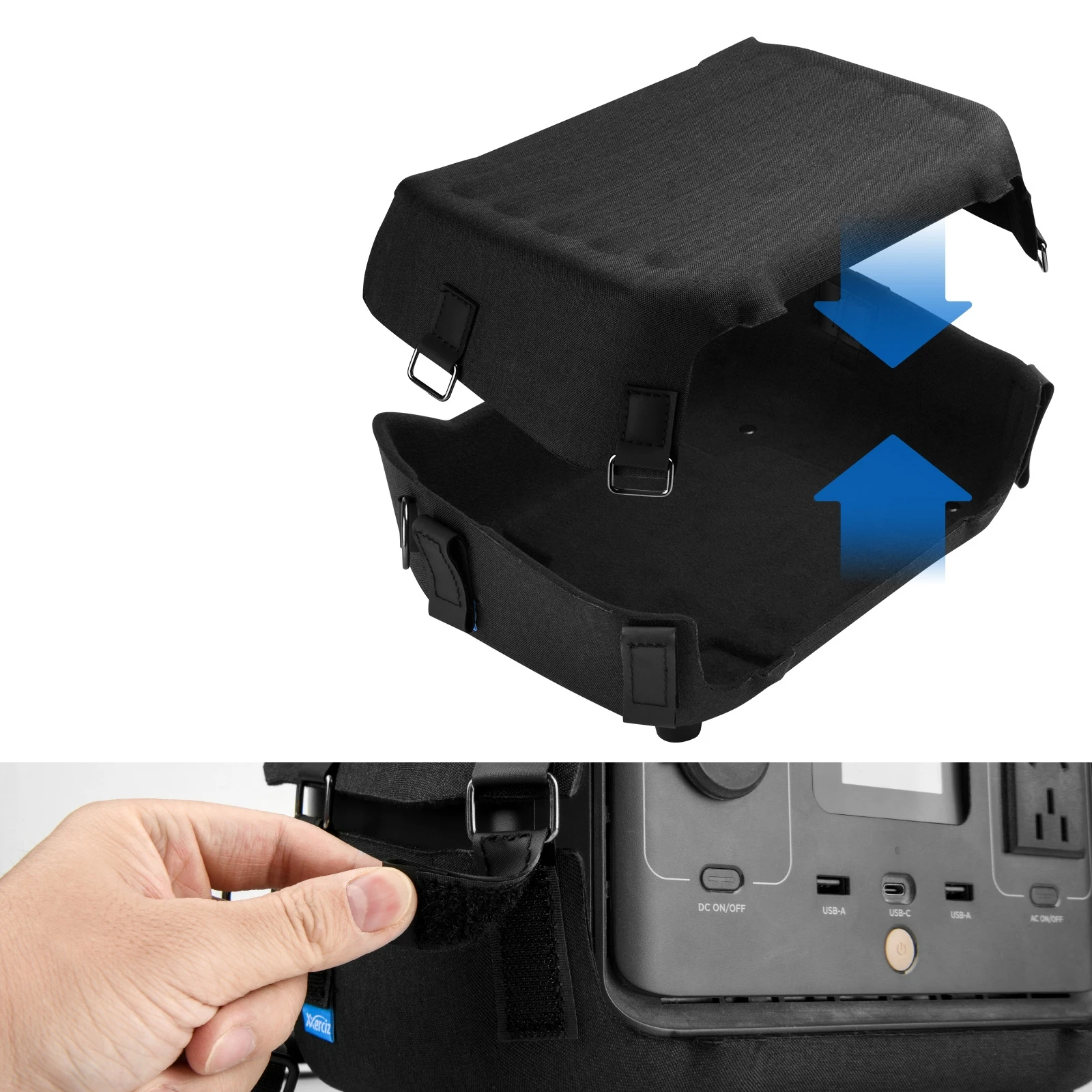 

for EcoFlow River 2 Protective Case with Shoulder Strap Black Organizer Bag