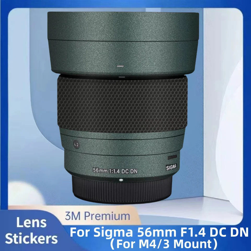 For Sigma 56mm F1.4 DC DN Contemporary M4/3 M43 Mount Decal Skin Camera Lens Sticker Vinyl Wrap Anti-Scratch Film 56 F/1.4 1.4