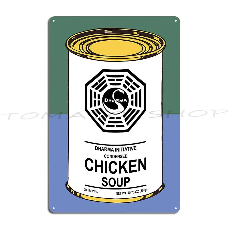 Lost Dharma Initiative Metal Plaque Poster Cinema Custom Wall Decor Cinema Iron   Tin Sign Poster