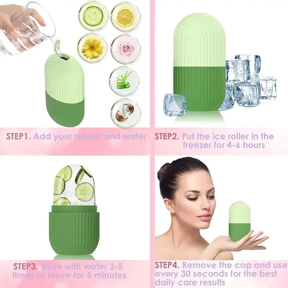 Silicone Ice Facial Roller Reusable Easy To Use Beauty Lifting Tools Durable Food-grade Ice Cube Trays Enhance Skin Elasticit