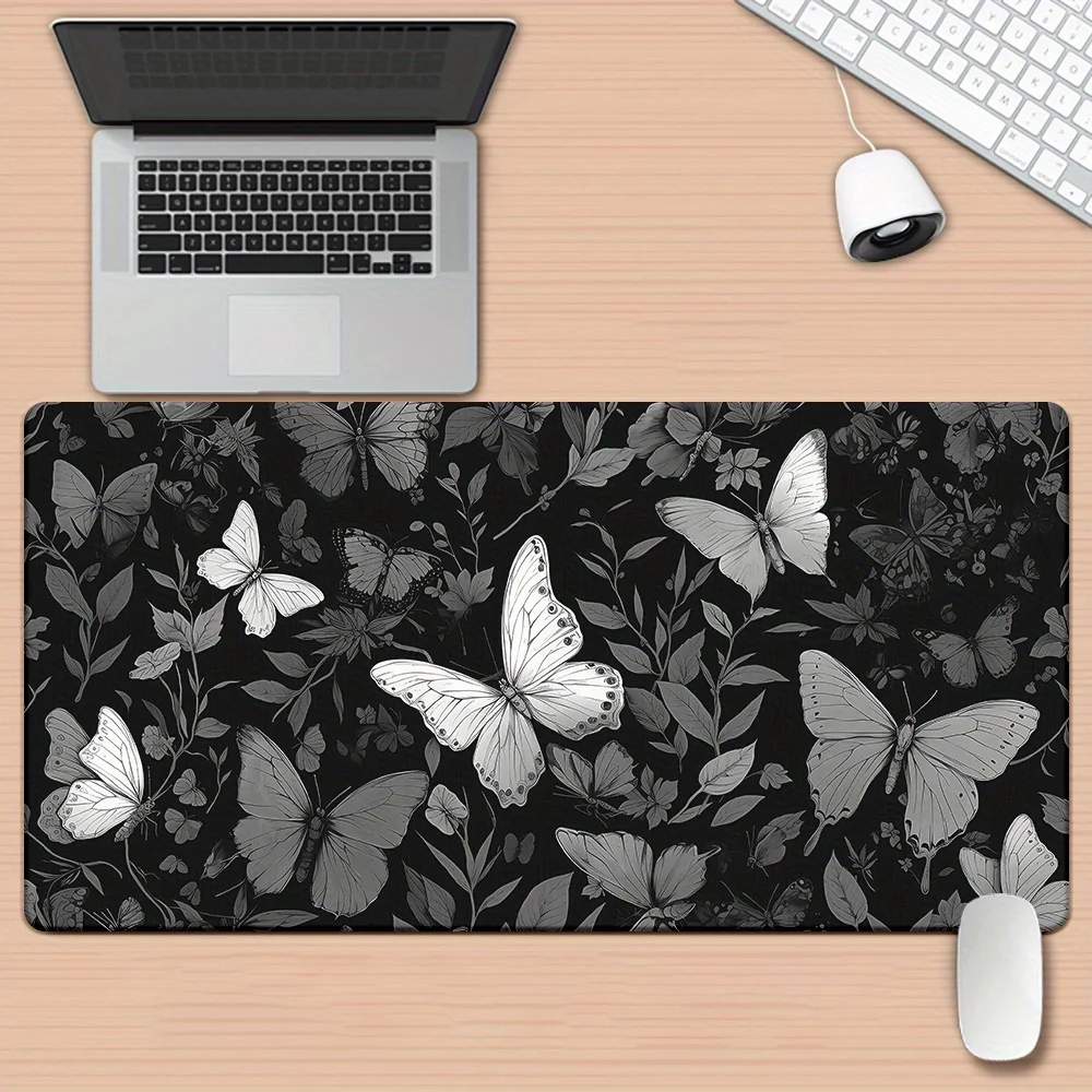 

Butterfly Floral Mouse Pad Gaming Desk Mat Non Slip Rubber Base Large Mouse Pad for PC Laptop Keyboard Office