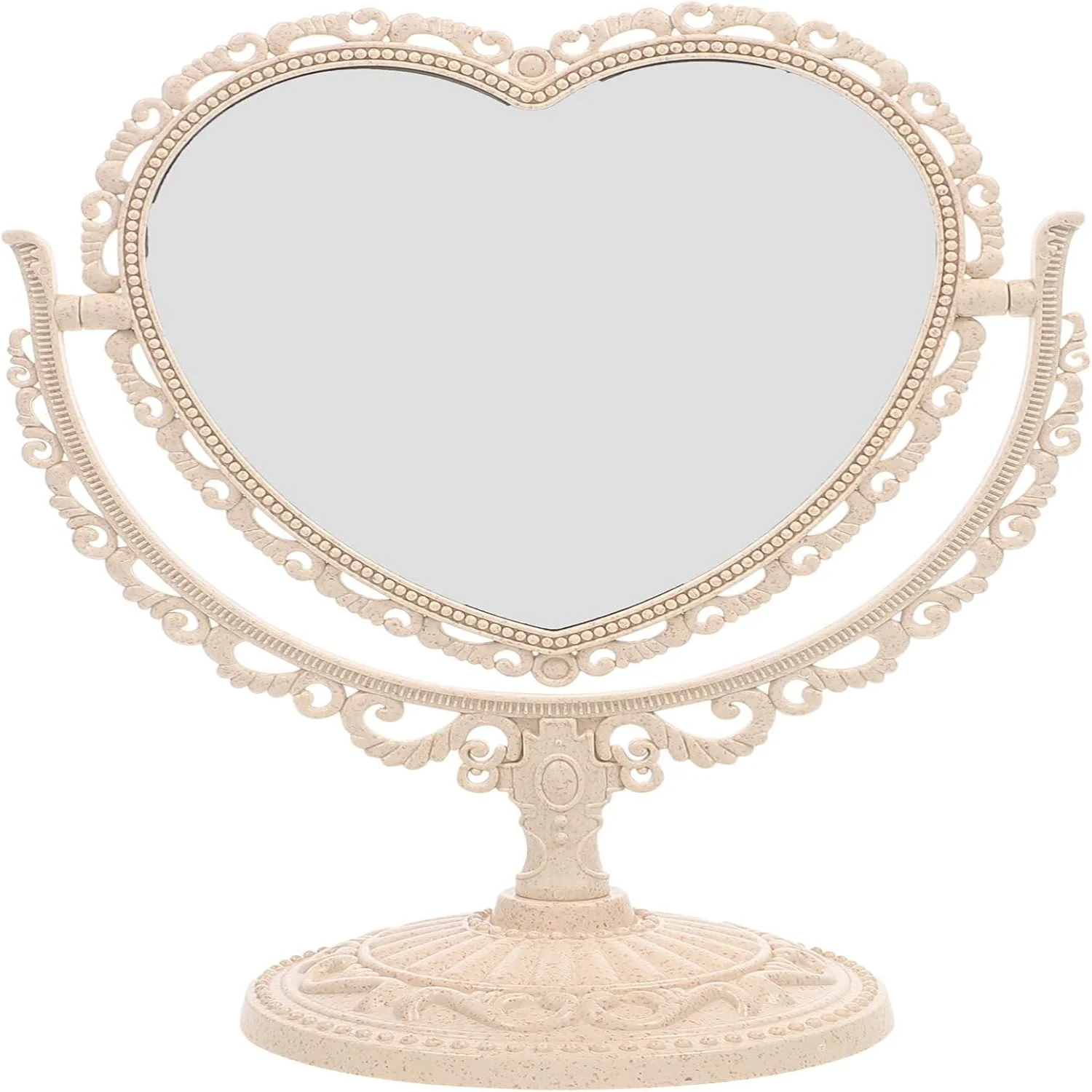 

Makeup Standing Mirror Desk Desk Vanity Stool 2X Tabletop Mirror D Magnifying Heart for Detail Makeup Application Desks Desk Mir